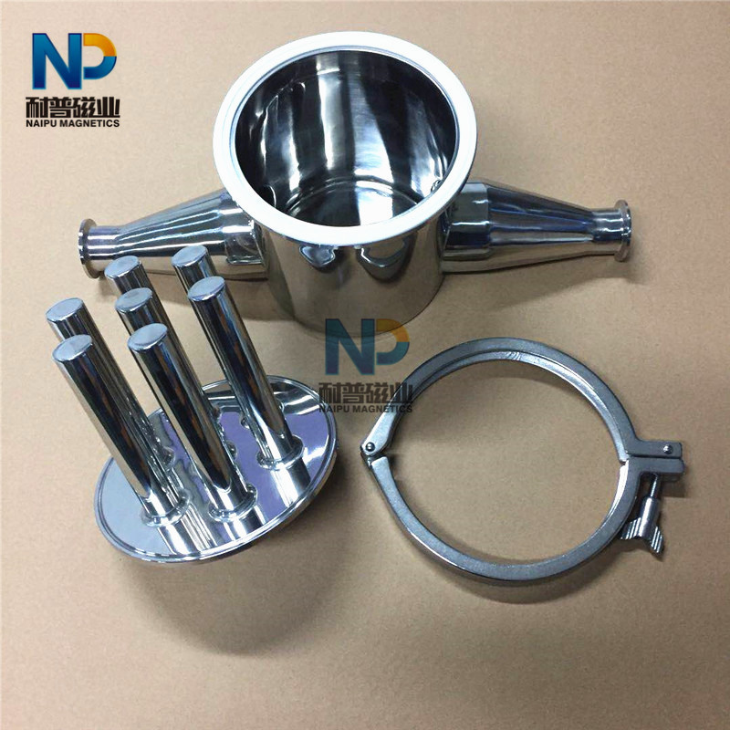 不锈钢磁性过滤器管道强磁除铁器卫生级强磁除铁器液体浆料除铁器