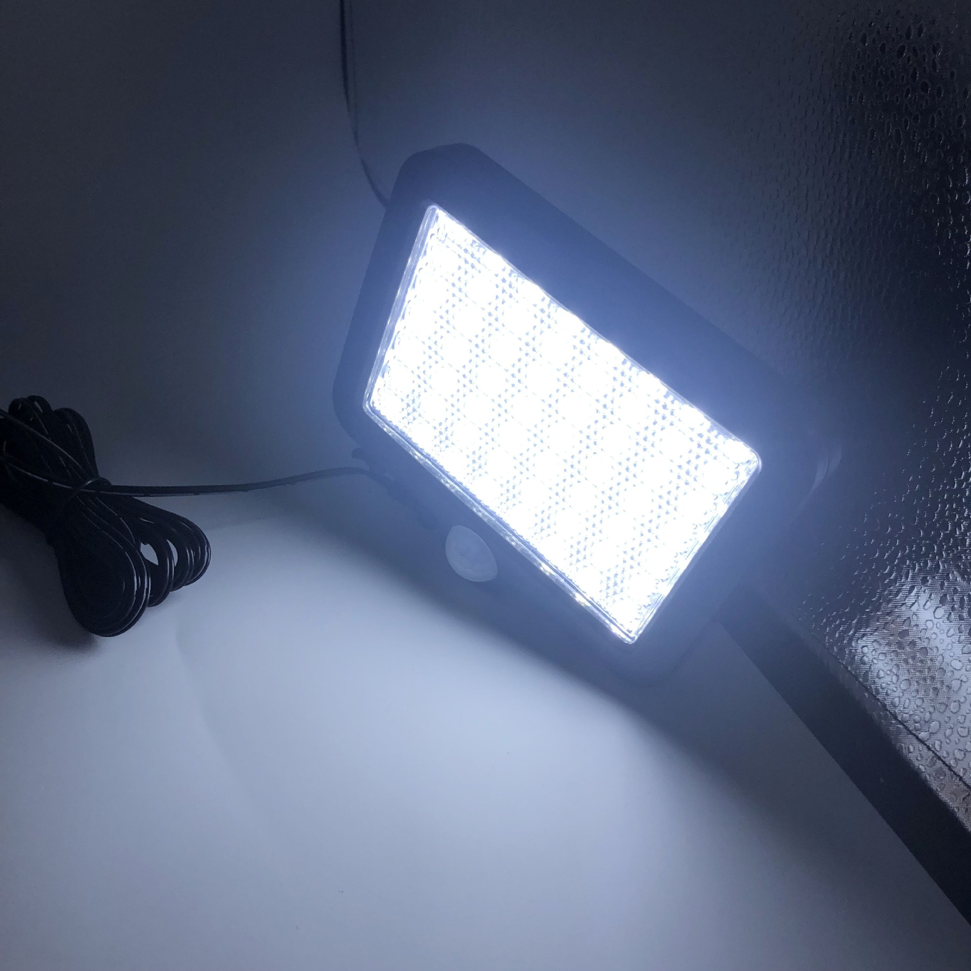 (2개) 분할 100COB 태양 56LED 인체 유도 벽 램프 분할 야외 정원 램프 차고 램프 X20