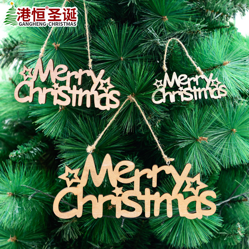 Creativo hueco carta lista merrychristmas Vacaciones de Navidad decoración del hogar colgante artesanía madera