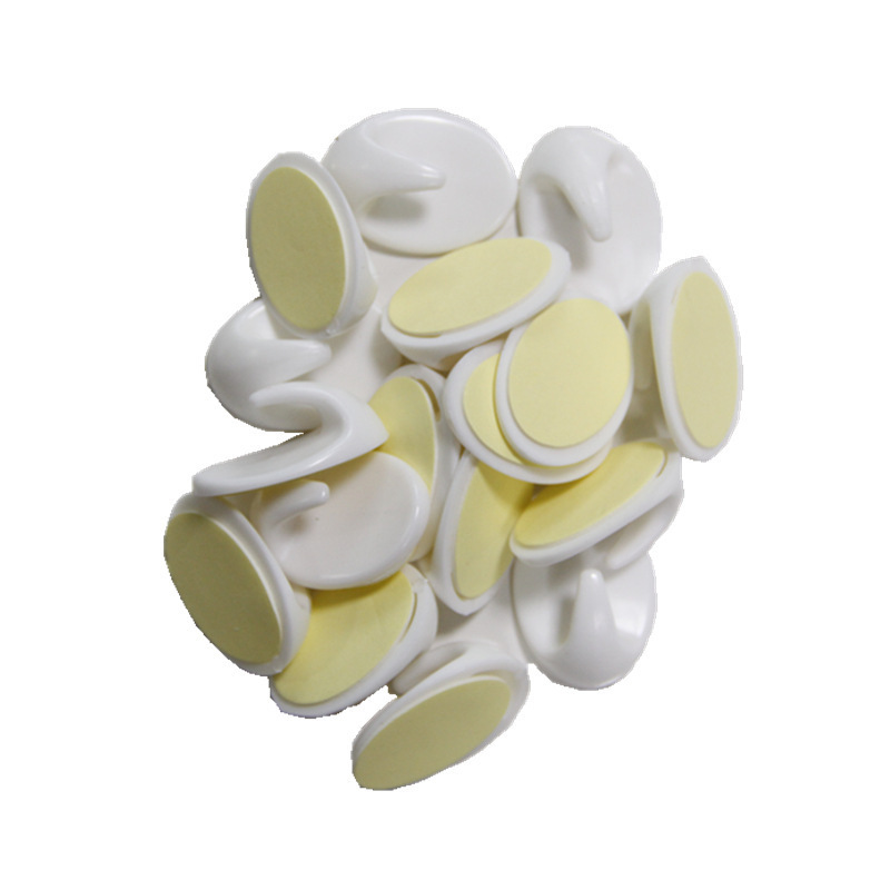 019 strong sticky hook small plastic hook bulk white oval household daily necessities factory direct wholesale 019 strong sticky hook small plastic hook bulk white oval household daily necessities factory direct wholesale