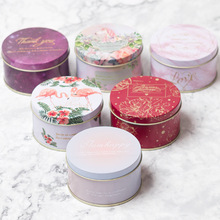 创意结婚用品喜糖包装铁盒圆形喜糖盒婚礼回礼马口铁糖果盒子批发