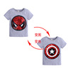Summer nail sequins, cartoon cotton T-shirt suitable for men and women, long-sleeve