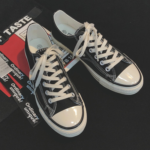 New Korean Street Photography Classic Versatile Sneakers Retro 1970s Replica Cloth Shoes Canvas Shoes Women 1001