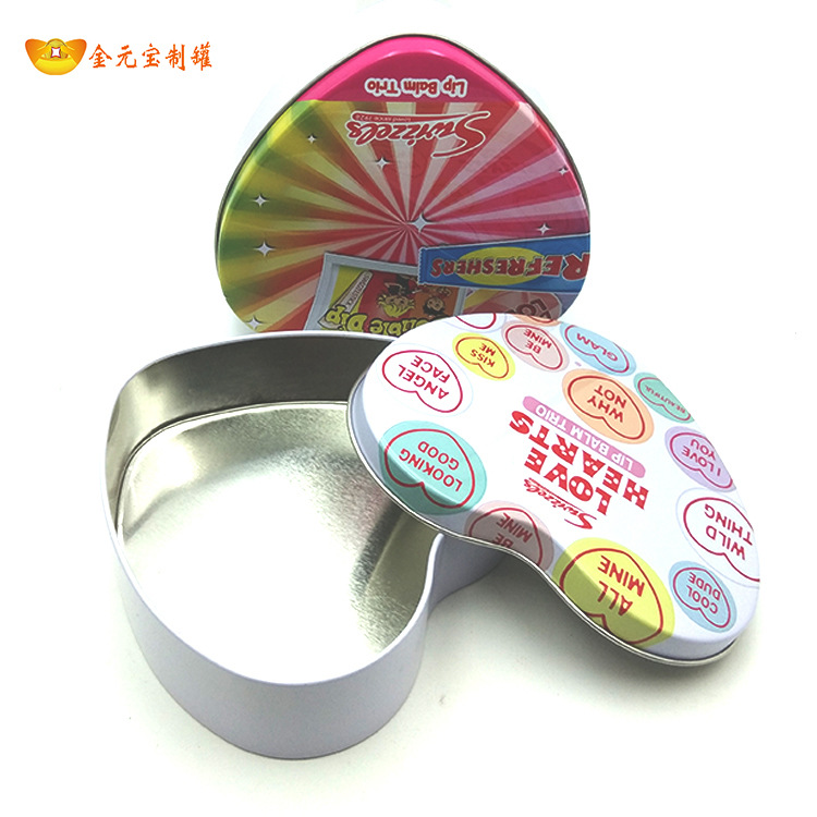 喜糖铁盒 心形化妆礼品铁盒 心形马口铁喜糖铁盒