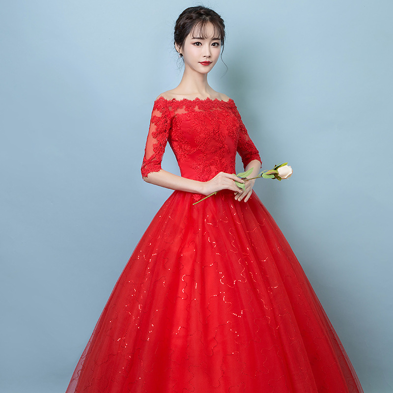Vestido de novia ligero estilo forestal con hombros descubiertos, vestido de princesa largo hasta el suelo, efecto adelgazante, nuevo modelo 2026, vestido de novia sencillo con cola.