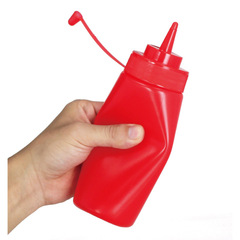 Bulk single-hole three-hole jam bottles, sauce bottles, pointed bottles, fruit jam, tomato sauce, squeeze bottles, salad sauce bottles