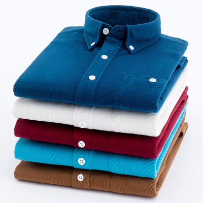 Corduroy solid color shirt