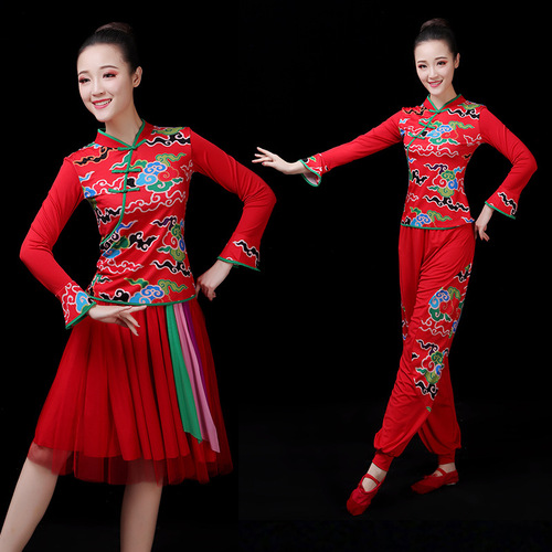 Tingzimei 2020 square dance costume new suit spring and summer performance costume Xiangyun ethnic classical yangko costume