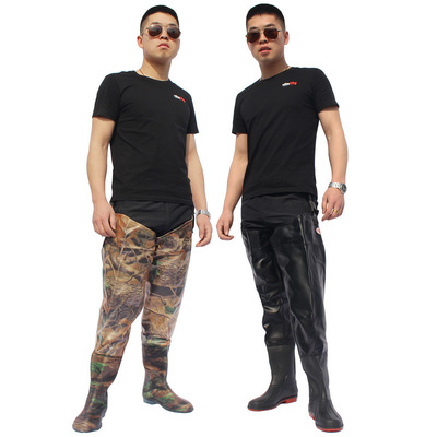 厂家供应金鱼牌血防裤PVC下水裤腿裤血防裤半身钓鱼裤中长筒水靴|ru