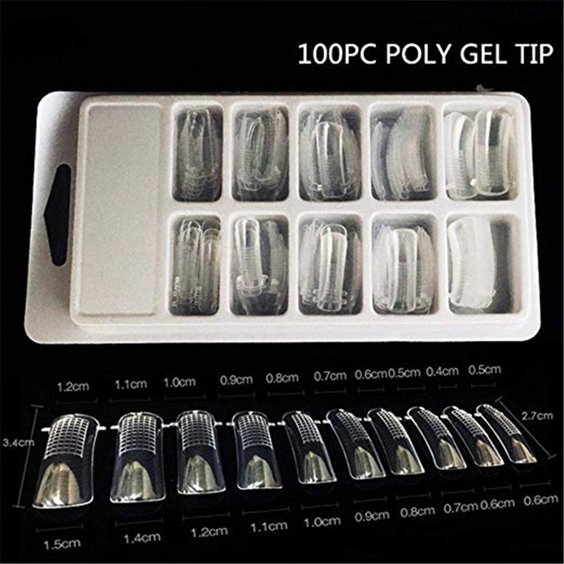 nail nail piece fake finger piece with scale crystal glue fast phototherapy Crystal extension nail piece 100 piece