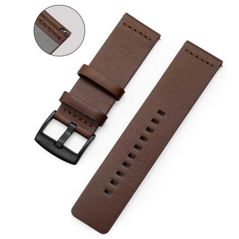 Suitable for Samsung GearS3 S2, Huawei and other universal leather cowhide strap 20 22mm 4 Size