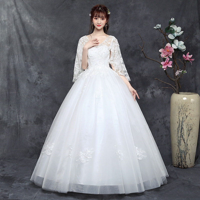 2026 Spring/Summer New Plus Size Women's Wedding Dress for Chubby Women, Slimming One-Shoulder Floor-Length Dress for Bride 2026 Spring/Summer New Plus Size Women's Wedding Dress for Chubby Women, Slimming One-Shoulder Floor-Length Dress for Bride