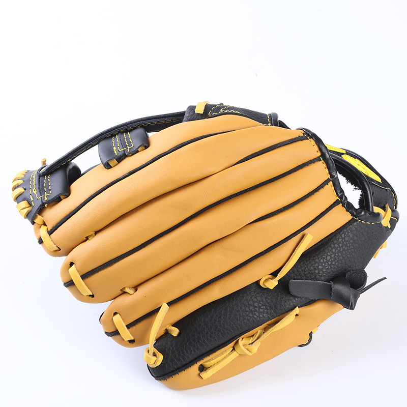 Bocen guantes de béisbol de piel de vaca de dos capas guantes de huelga jóvenes niños guantes de softball de mano izquierda y derecha