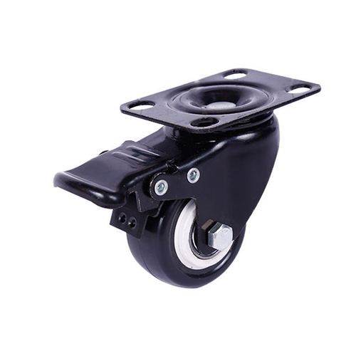 Double bearing 1.5 inch gold diamond universal wheel polyurethane PU wheel movable caster wholesale furniture silent small wheel