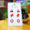 Cute universal earrings from pearl, simple and elegant design, 3 pair