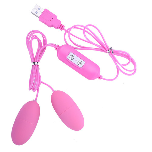 usb variable frequency single jump double vibrating egg mute variable frequency waterproof vibration wire controlled single and double strong shock massage female sex products