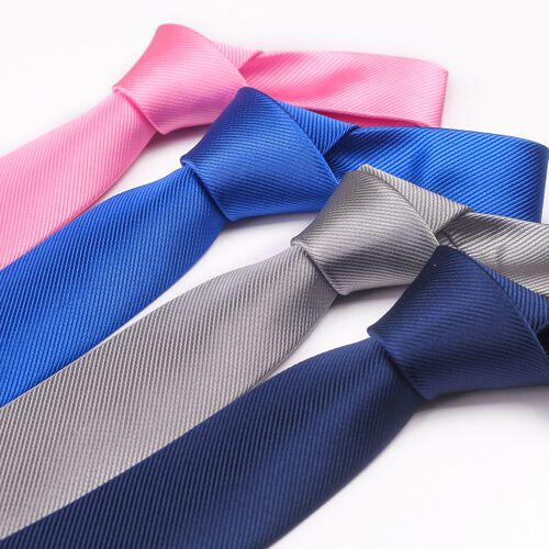 Tie Men's Solid Color Threaded Tie 15 Colors Solid Color Business Wedding Formal Wear 6cm Tie Wholesale