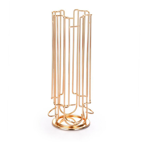 OASISWJ Oasis Hardware Wire Shelf Rotating De'Longhi Coffee Capsule Holder Tea Capsule Storage YZ1314 Gold