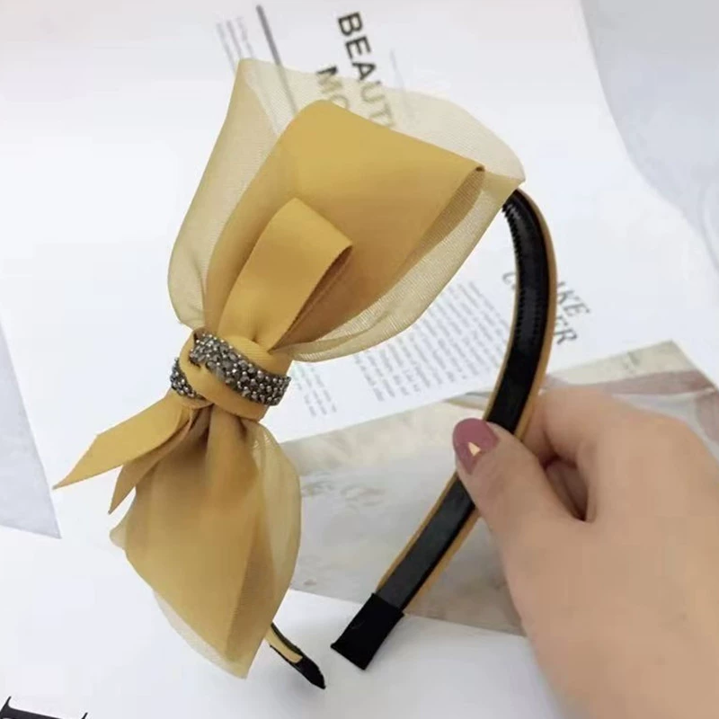 Headband, hairgrip for face washing with bow, hair accessory, hairpins, Korean style, new collection, wholesale