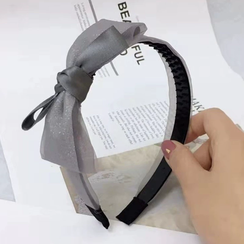 Headband, hairgrip for face washing with bow, hair accessory, hairpins, Korean style, new collection, wholesale