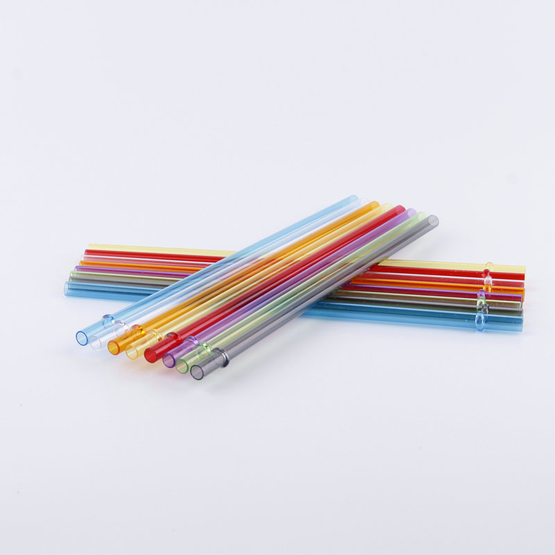 跨境AS打扣硬吸管纯色水杯食品级带扣吸管带环卡扣塑料管厂家批发