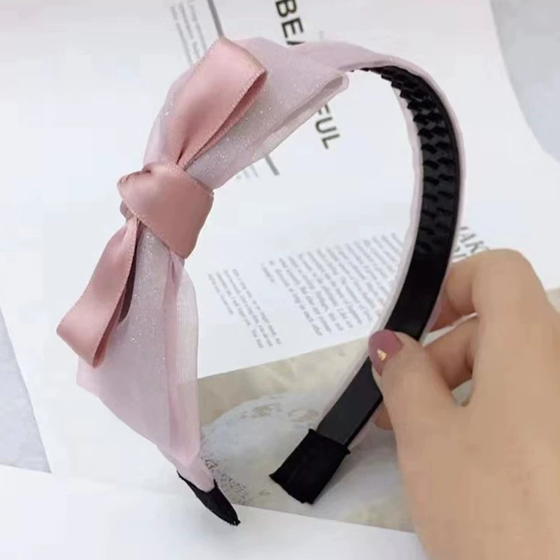 Headband, hairgrip for face washing with bow, hair accessory, hairpins, Korean style, new collection, wholesale