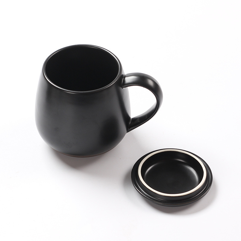 Tazas negras originales grandes tazas de café tazas de cerámica tazas con tazas de agua tazas personales LOGO tallado