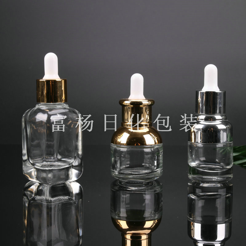 透明玻璃香水瓶包装定 制圆形香水瓶便携细雾喷瓶定 制现货供应