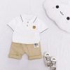 Summer summer clothing, children's set, polo for boys, 2023 collection, children's clothing, with short sleeve, wholesale