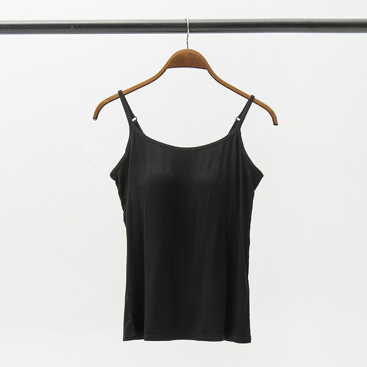 Camisola de color sólido para mujer con almohadillas de sujetador incorporadas, estilo fino, se puede usar como capa interior o exterior, estilo intelectual.