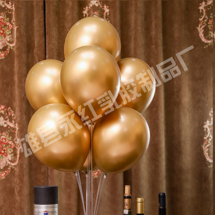 Globo de metal de 12 pulgadas fábrica al por mayor engrosada globo de látex boda decoración de fiesta de cumpleaños globo de la boda