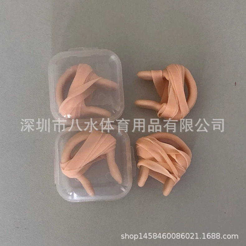 Зажим для носа для плавания с веревкой в штучной упаковке Зажим для носа Взрослые дети с веревкой Зажим для носа для плавания Защита от падения