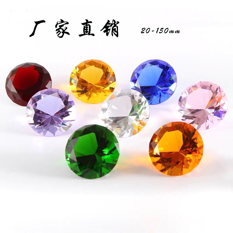 Artificial Glass Transparent Machine Grinding Crystal Diamond Loose Drill Manicure Photo Home Decoration Decoration Accessories