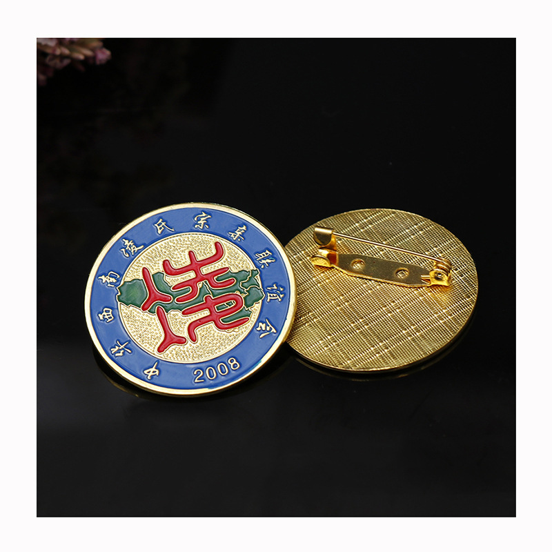 Broche de estilo coreano al por mayor recompensa de jardín de infantes para niños hombres y mujeres collar de ramillete hebilla collar pin camisa de mujer redonda joyería simétrica image 5
