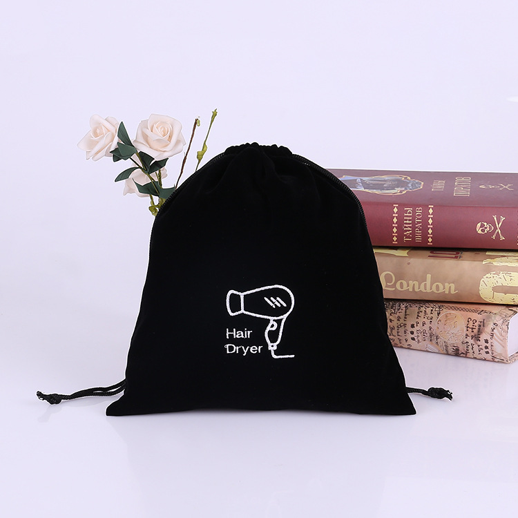 Bolsas de franela al por mayor suministros para hoteles, juegos para secador de pelo, bolsas de tela, bolsillos con cordón, bolsas de almacenamiento de joyería Wenwan, bolsillos con cordón