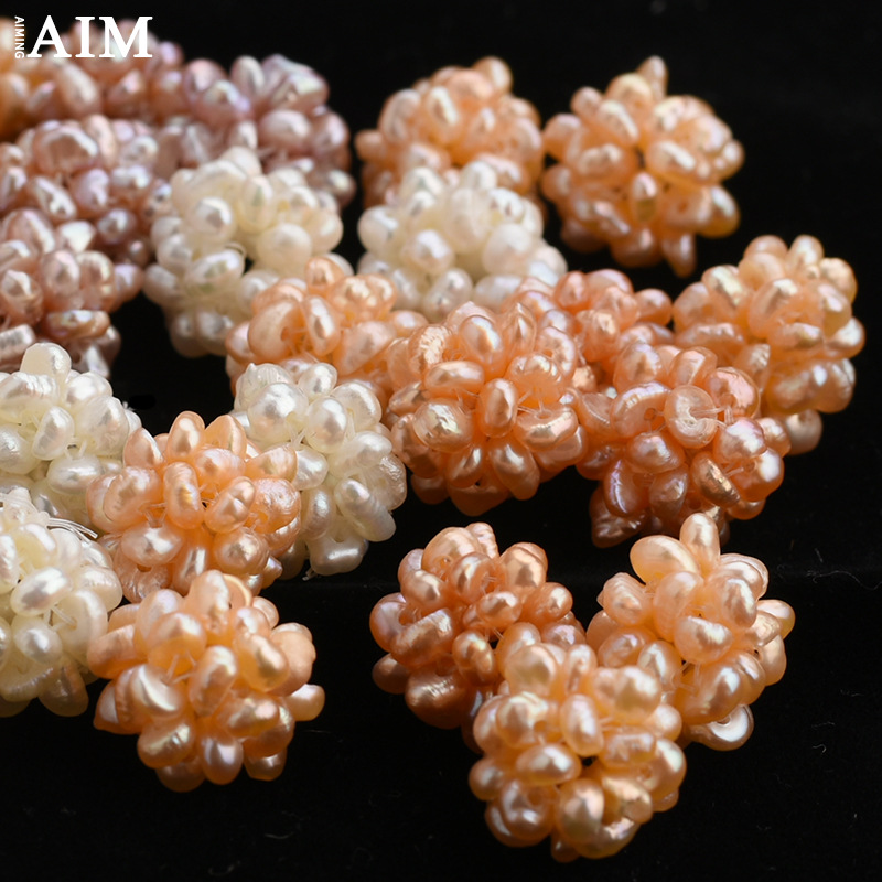 Organic woven accessory from pearl handmade