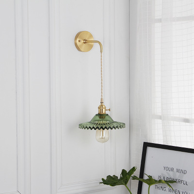 Brass glass energy-saving LED sconce for mirror for bed for bathroom