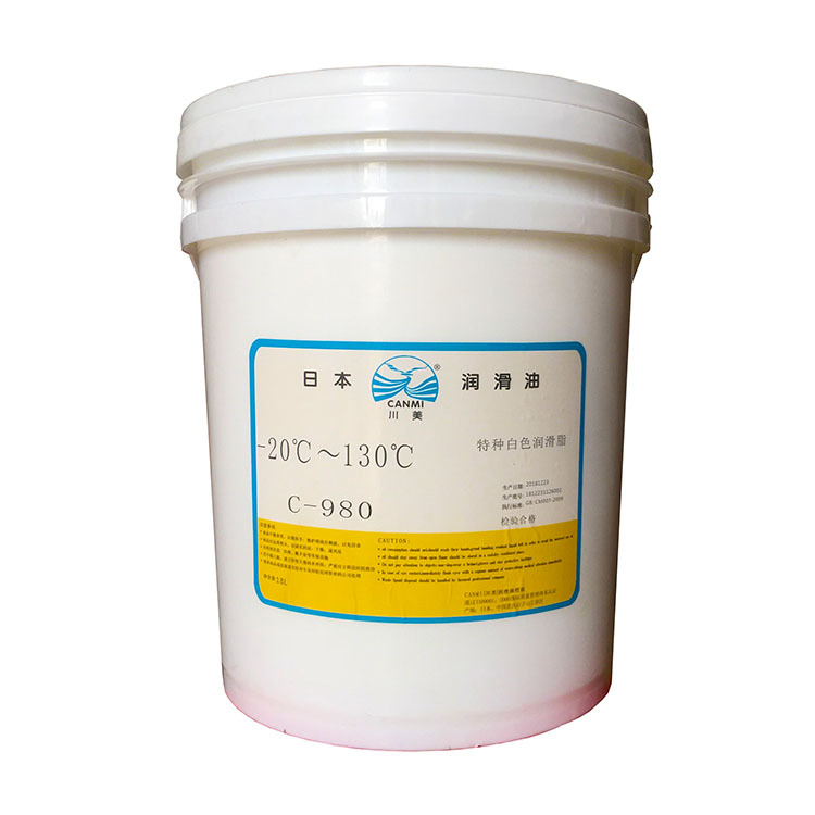 日本川美 C980 特种白色脂 工业机械润滑脂 高温轴承锂基脂 18L