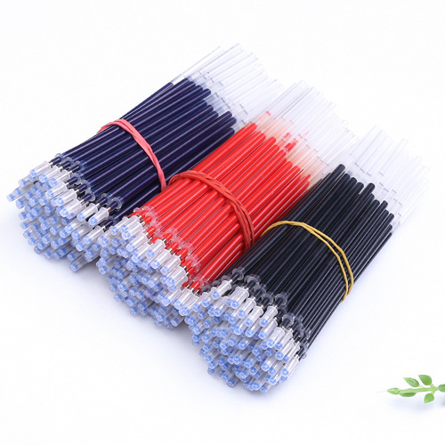 Gel refill wholesale 0.5mm bullet full needle tube carbon pen refill refill black red blue student supplies