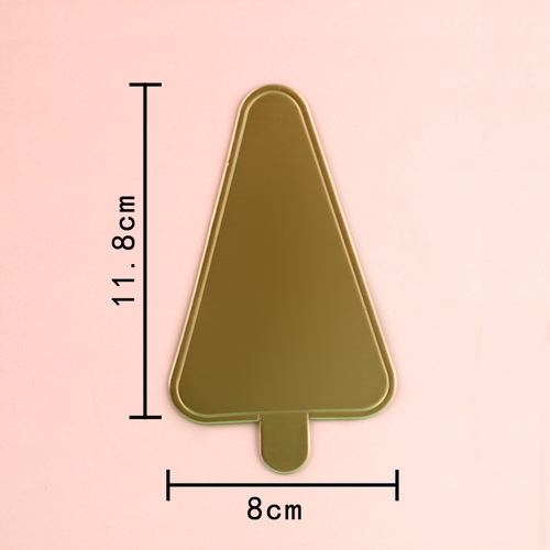 Wholesale factory price four-inch birthday cake, sliced and diced golden triangle mousse cake, 50 disposable bases included