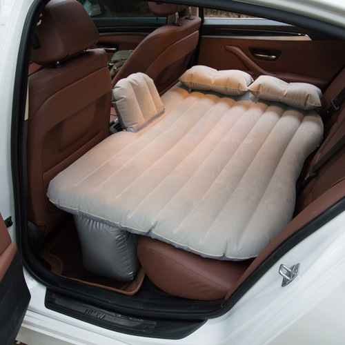 Car interior supplies Car folding car bed Outdoor travel PVC flocked air mattress Car air bed