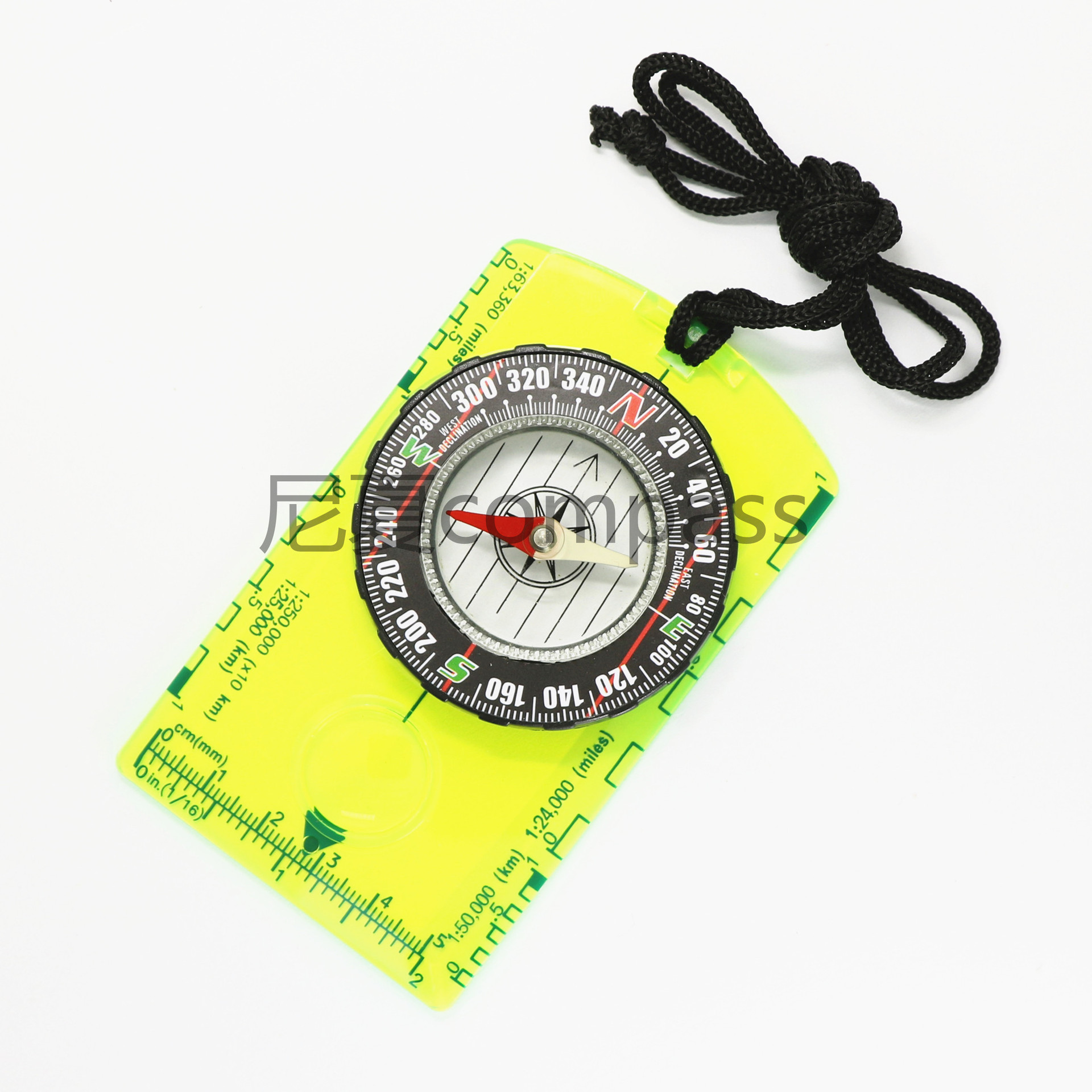 Suministro transfronterizo DC361 brújula multifuncional al aire libre aguja Norte acrílico brújula mapa escala