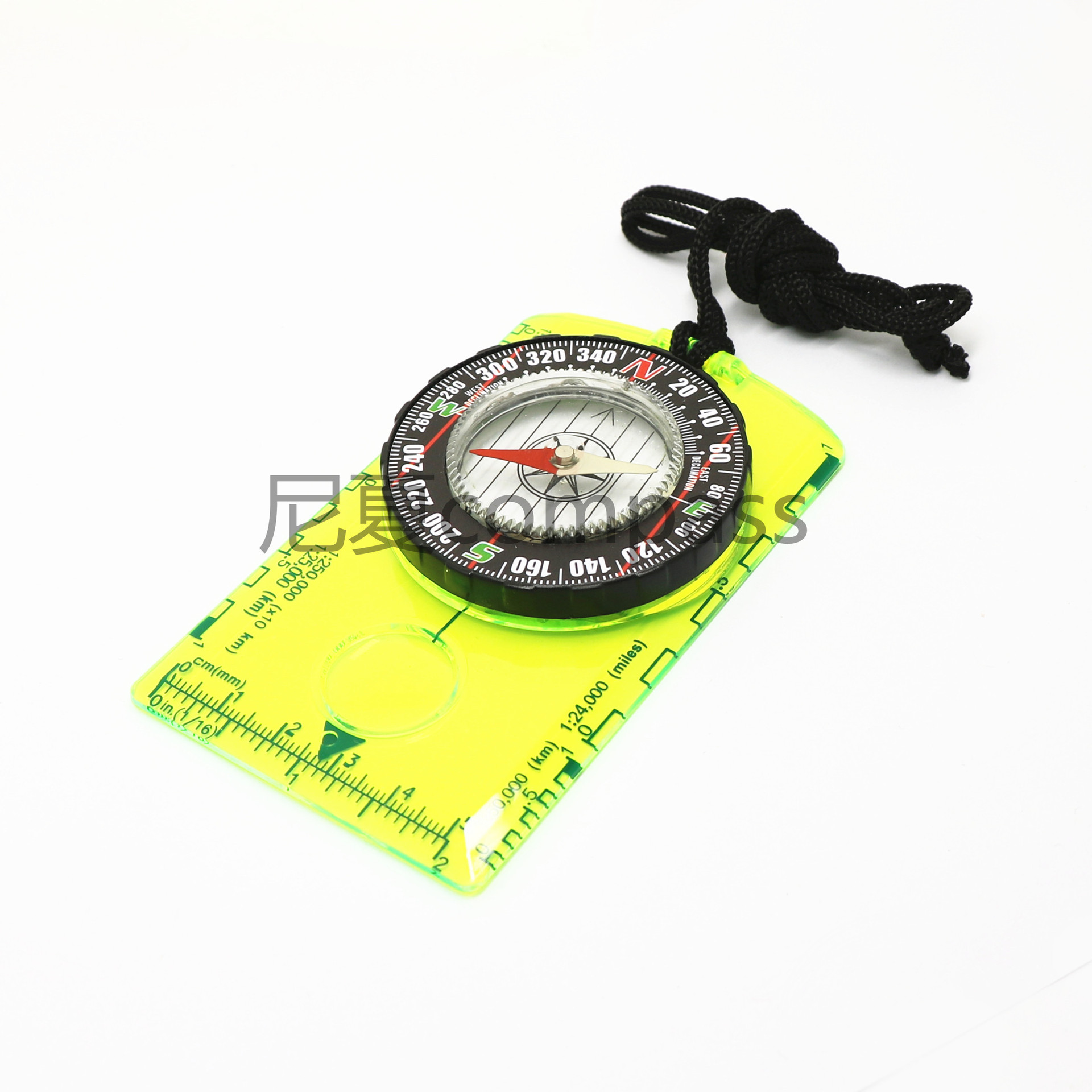Suministro transfronterizo DC361 brújula multifuncional al aire libre aguja Norte acrílico brújula mapa escala