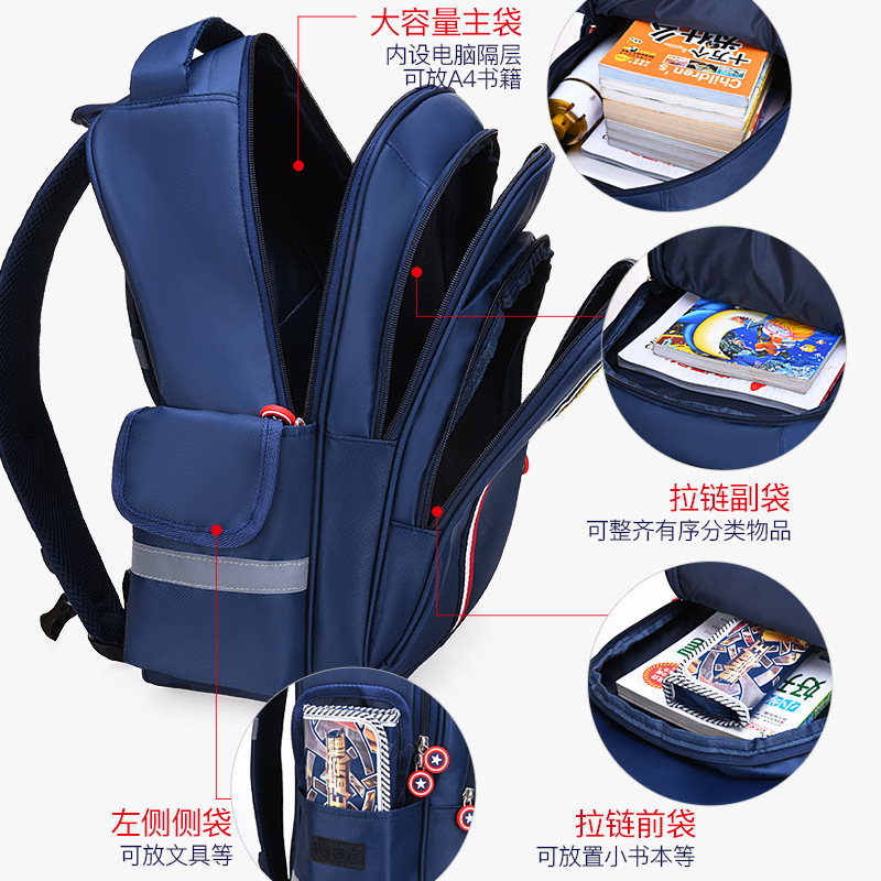 Mellow mochila para niños de la escuela primaria mochila para niños transpirable reducción de la carga escolar primaria estudiante Escuela Primaria impreso logo