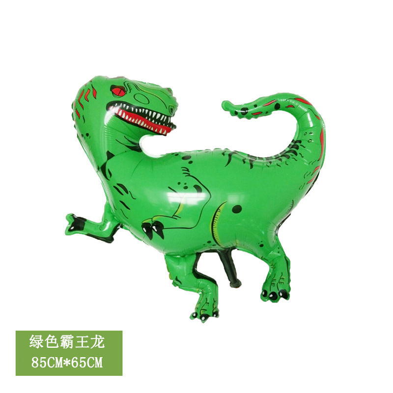 Globo de dibujos animados dinosaurio película de aluminio globo decoración fiesta de cumpleaños puesto levantar globo de papel de aluminio globo de dibujos animados