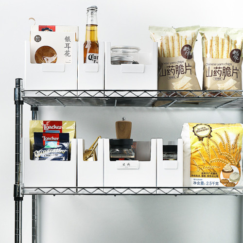 Amazon desktop storage box plastic kitchen refrigerator tableware classification facial mask organizer box can be stacked at right angles for storage