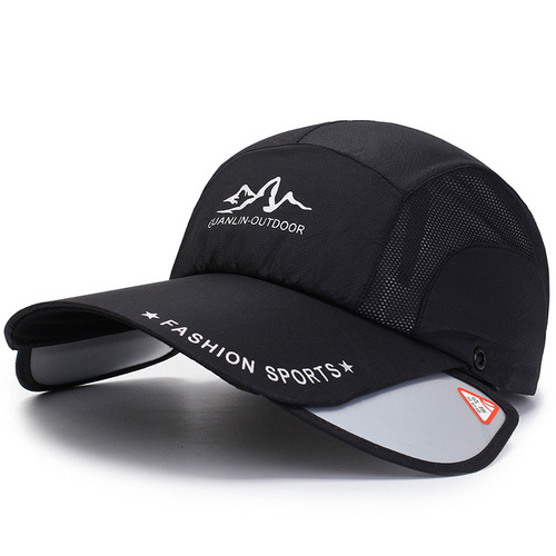 Spring and summer removable neck guard pull-out sun protection baseball cap for women retractable brim casual peaked cap for men manufacturer wholesale