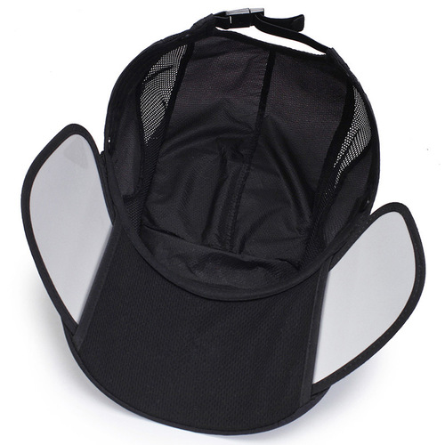 Spring and summer removable neck guard pull-out sun protection baseball cap for women retractable brim casual peaked cap for men manufacturer wholesale