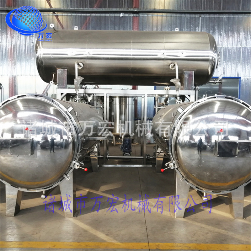 全自动杀菌设备 双层热水循环杀菌锅 高温高压粽子杀菌锅
