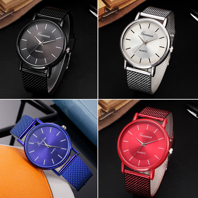 Nuevo AliExpress hombres reloj de pulsera reloj de cuarzo par un par de reloj de mujer casual moda malla Correa reloj damas